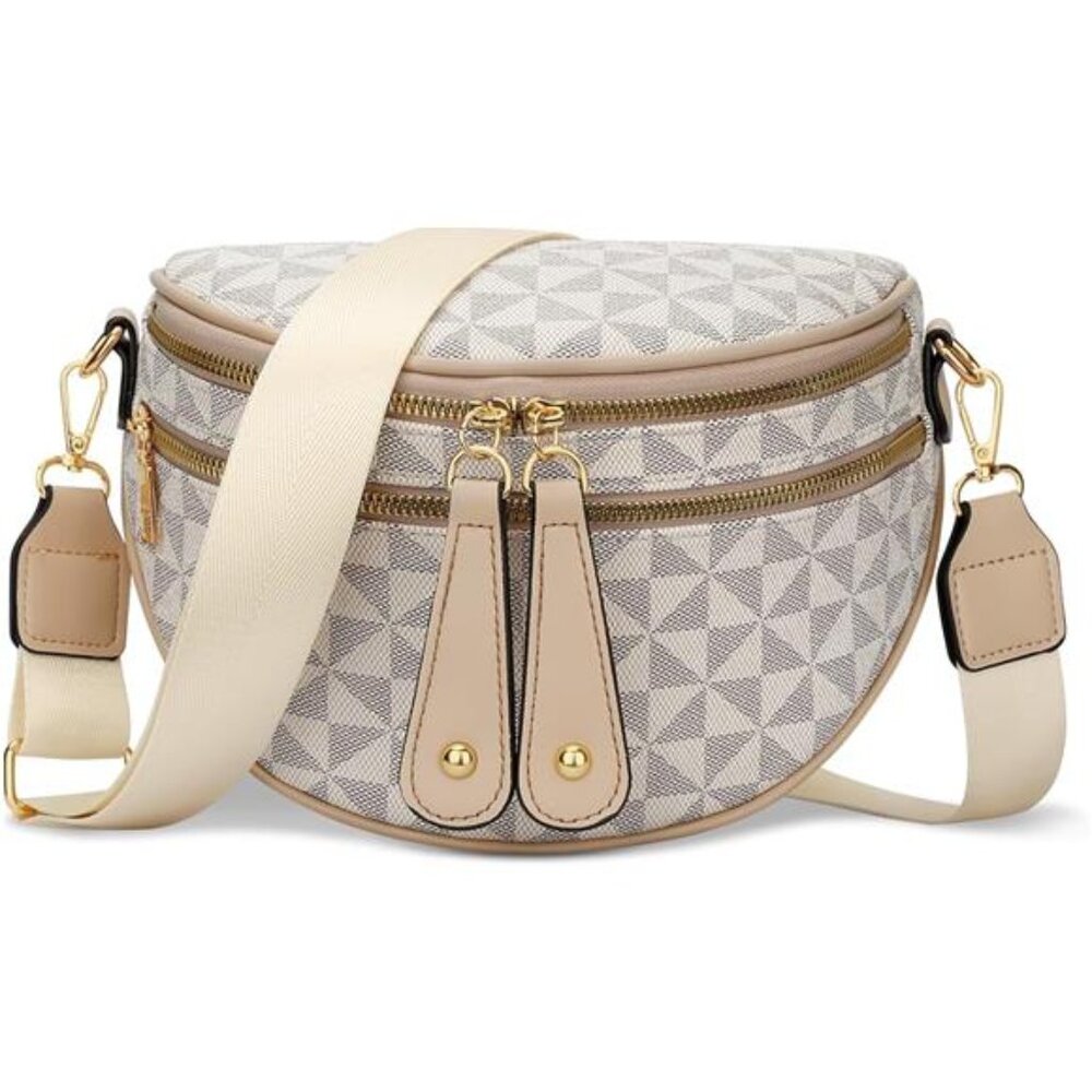 Crossbody Sling Bag for Women Trendy Fanny Pack Vegan Leather Chest Bag |